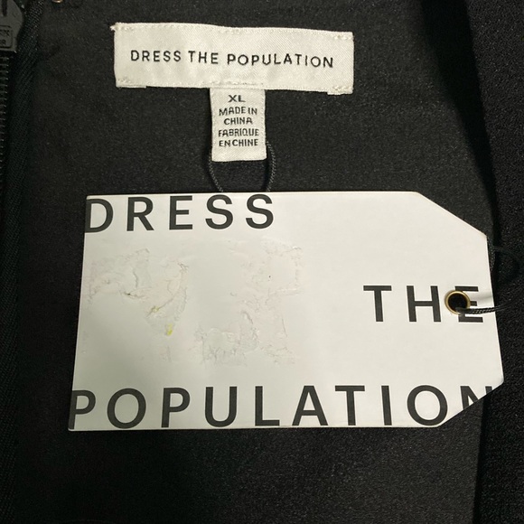 NWT Dress the Population Nicole Floral Cocktail Sheath Cobalt Multi Dress- Sz XL - Picture 6 of 10